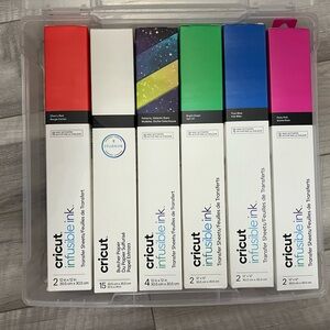 Cricut vinyl infusible ink and storage container